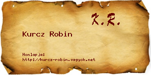 Kurcz Robin névjegykártya